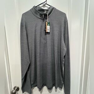 TravisMathew NWT XL Gray Quarter-Zip Pullover